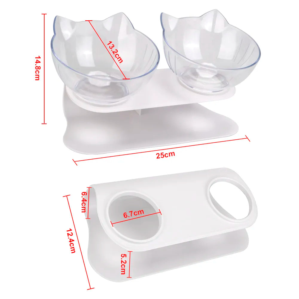 Double Bowl Pet Food Feeder With Raised Stand - Buy Gifts 4 You by NX3