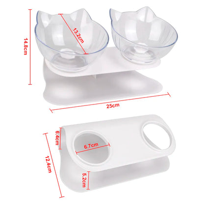 Double Bowl Pet Food Feeder With Raised Stand - Buy Gifts 4 You by NX3