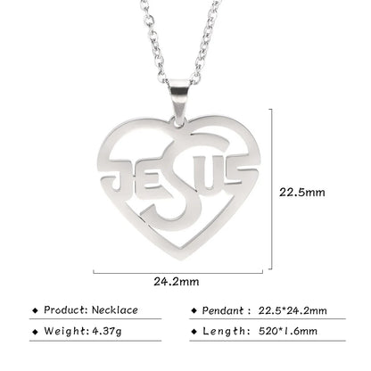 My Shape Jesus Cross Necklaces for Women Men Stainless Steel Pendant Necklace Choker Religious Christian Jewelry Christmas Gift - Buy Gifts 4 You by NX3