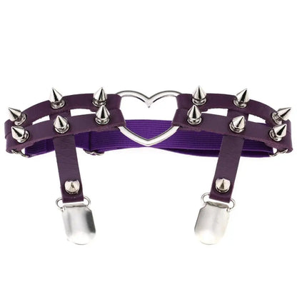 Studded heart Garters Thigh High Harness Elastic Leg Chain - Buy Gifts 4 You by NX3