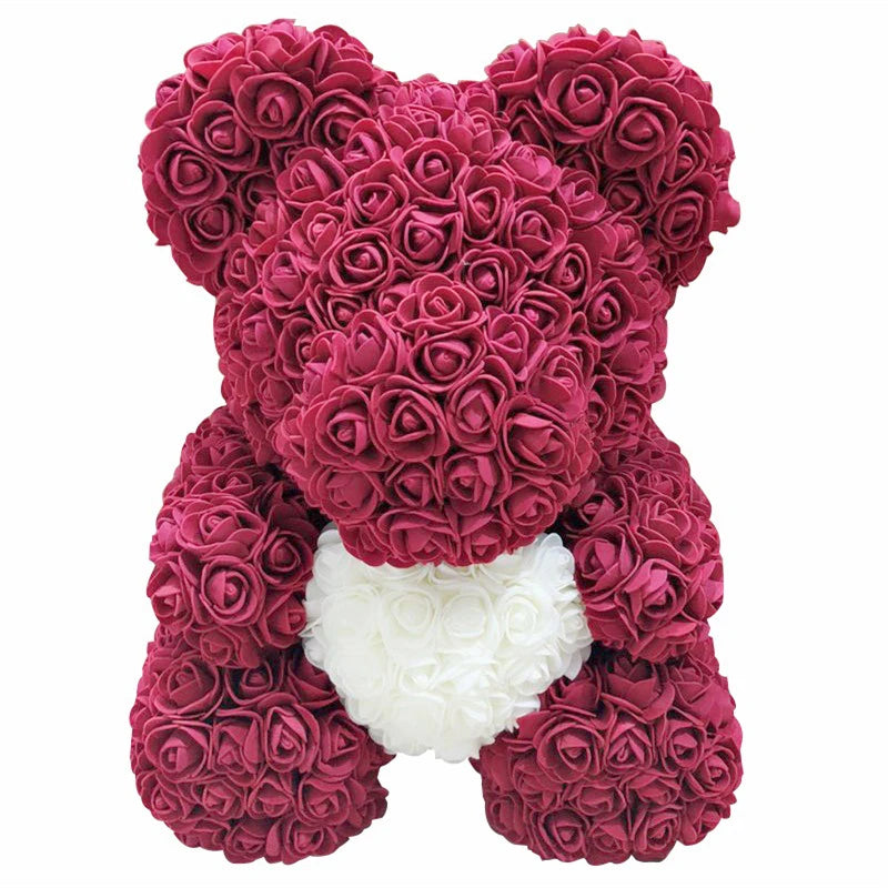 Cute Handmade Bear of Rose Artificial Flowers - Buy Gifts 4 You by NX3