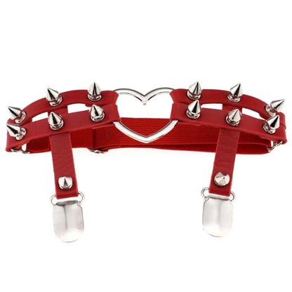 Studded heart Garters Thigh High Harness Elastic Leg Chain - Buy Gifts 4 You by NX3