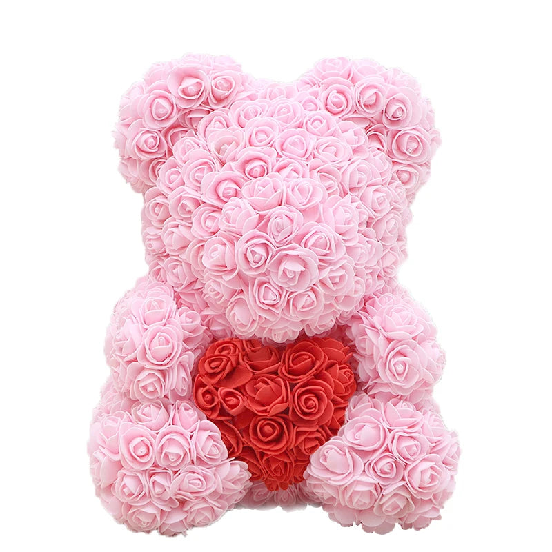 Cute Handmade Bear of Rose Artificial Flowers - Buy Gifts 4 You by NX3