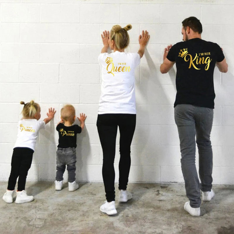 Family matching outfits T shirt Princess Prince Queen king - Buy Gifts 4 You by NX3