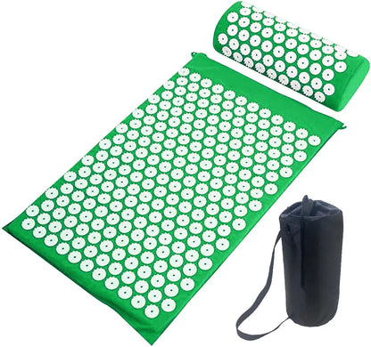 Yoga Massage Mat Acupressure Mat for Back Neck Needle Acupuncture Pad Pillow Set - Buy Gifts 4 You by NX3