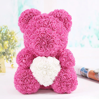 Cute Handmade Bear of Rose Artificial Flowers - Buy Gifts 4 You by NX3