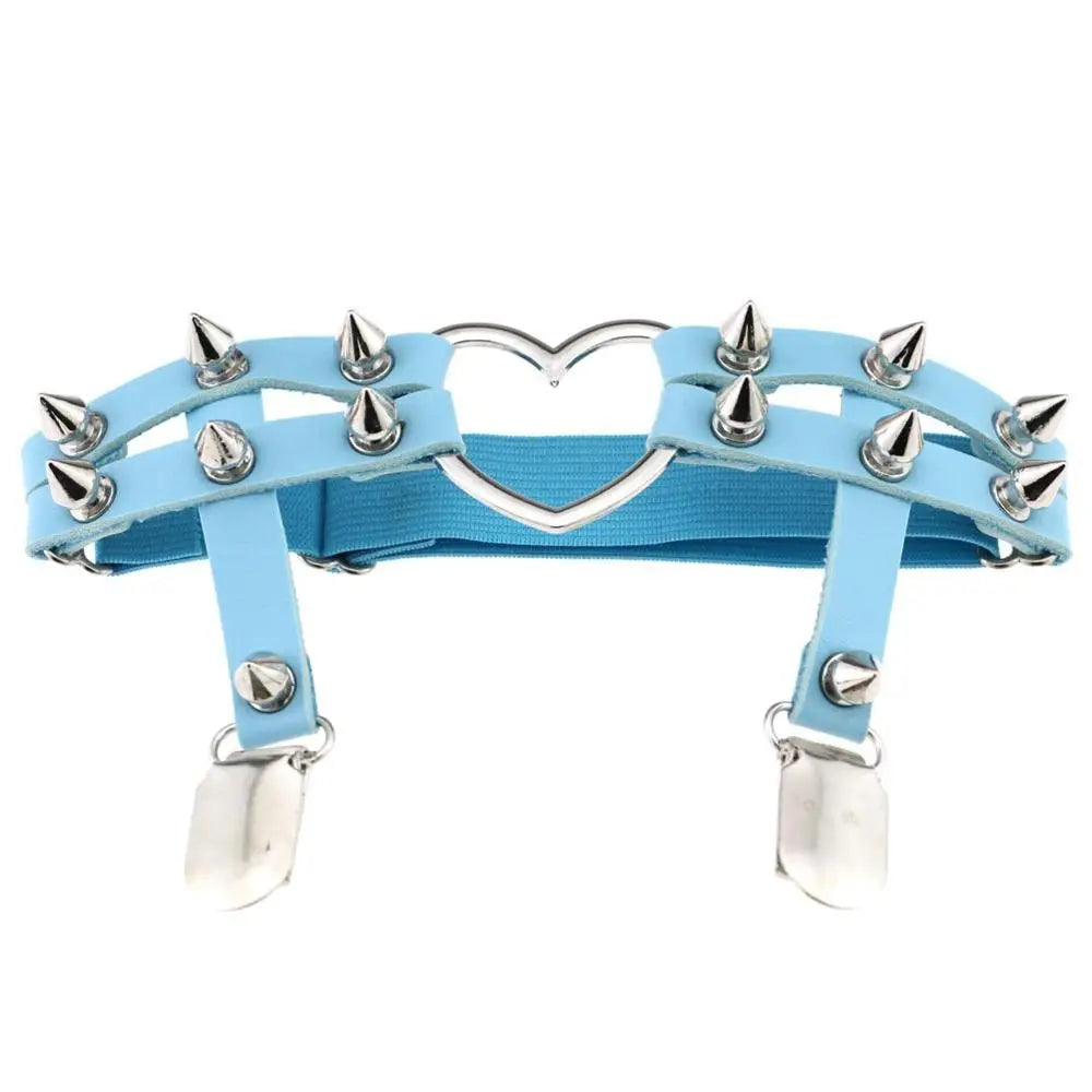 Studded heart Garters Thigh High Harness Elastic Leg Chain - Buy Gifts 4 You by NX3