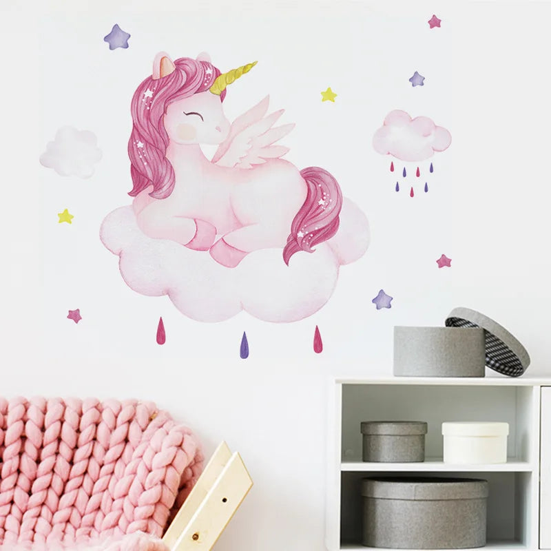 Smiling Unicorn Wall Stickers for Kids room - Buy Gifts 4 You by NX3