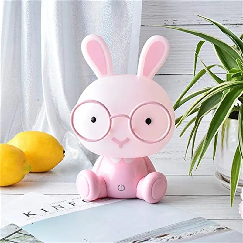 LED Night Light Touch Cartoon New Bunny Table Lamp Baby Kids Room Bedside Night Light Christmas Gifts Decor Home Bedroom Party