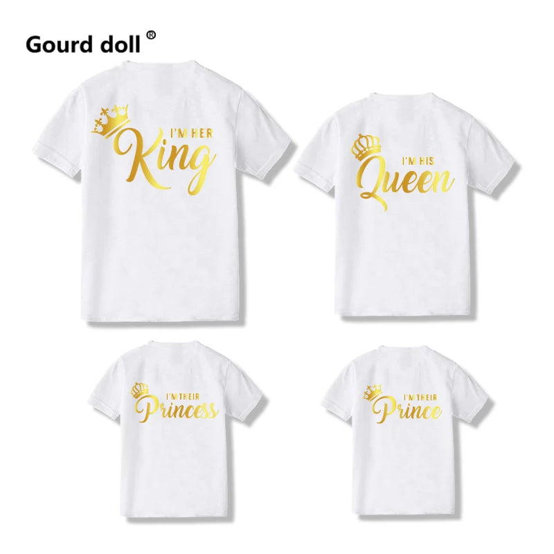 Family matching outfits T shirt Princess Prince Queen king - Buy Gifts 4 You by NX3