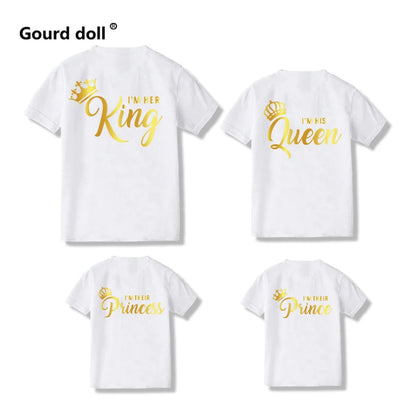 Family matching outfits T shirt Princess Prince Queen king - Buy Gifts 4 You by NX3