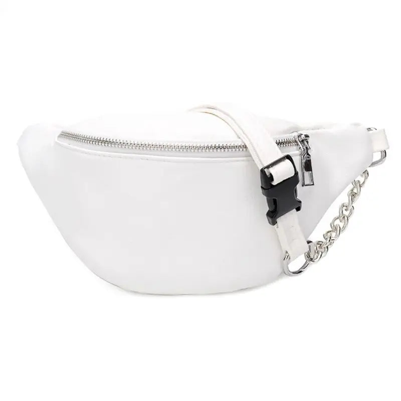 Fashion Leather Waist Fanny Pack Chest Bag Phone Purse with Metal Chain for Women - Buy Gifts 4 You by NX3