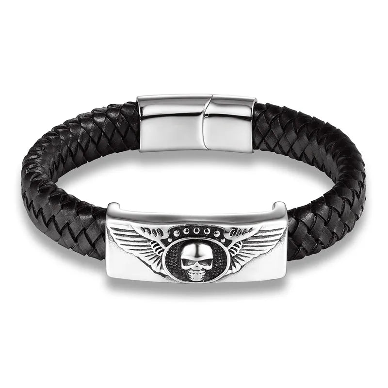 Fashion Braided Leather Skull Bracelets - Buy Gifts 4 You by NX3