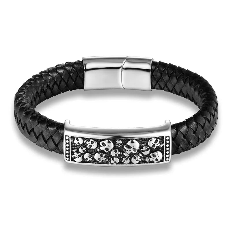 Fashion Braided Leather Skull Bracelets - Buy Gifts 4 You by NX3