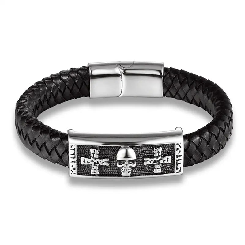 Fashion Braided Leather Skull Bracelets - Buy Gifts 4 You by NX3