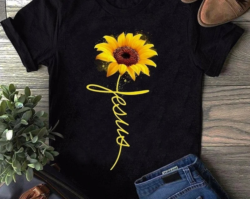 Sunflower Jesus T-Shirt - Buy Gifts 4 You by NX3