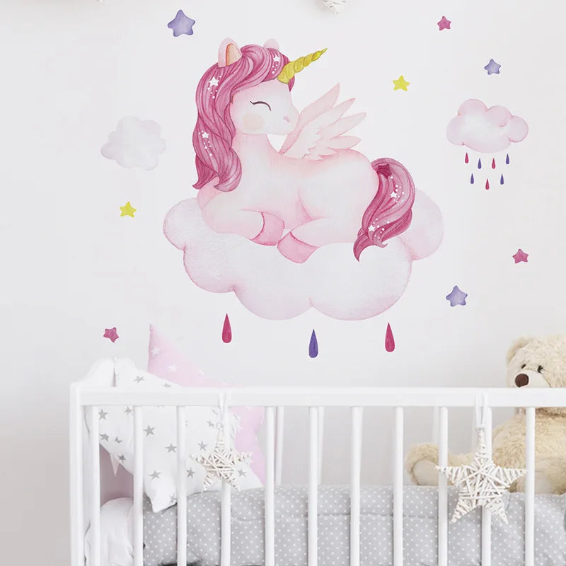 Smiling Unicorn Wall Stickers for Kids room - Buy Gifts 4 You by NX3