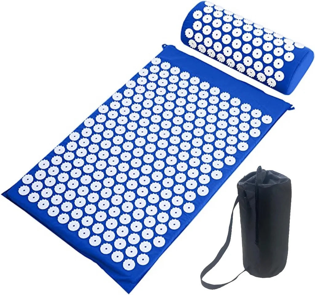 Yoga Massage Mat Acupressure Mat for Back Neck Needle Acupuncture Pad Pillow Set - Buy Gifts 4 You by NX3