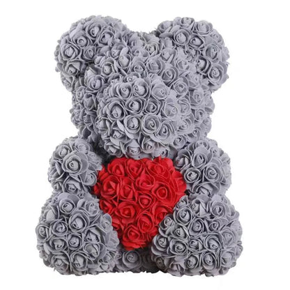 Cute Handmade Bear of Rose Artificial Flowers - Buy Gifts 4 You by NX3