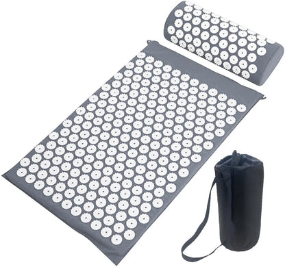 Yoga Massage Mat Acupressure Mat for Back Neck Needle Acupuncture Pad Pillow Set - Buy Gifts 4 You by NX3