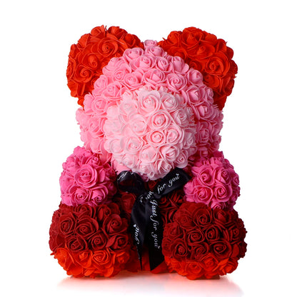 Cute Handmade Bear of Rose Artificial Flowers - Buy Gifts 4 You by NX3