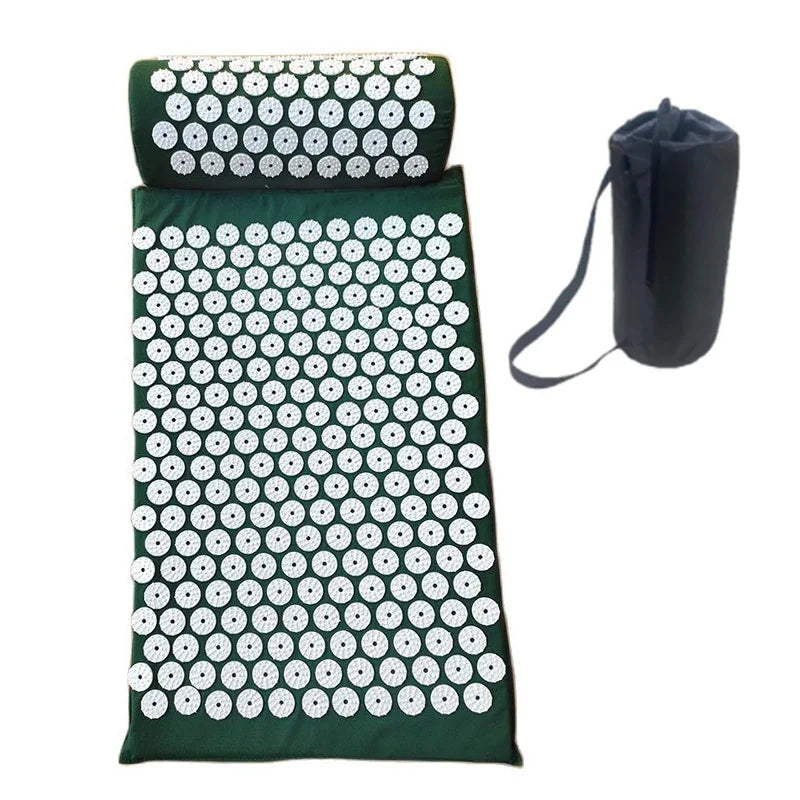 Yoga Massage Mat Acupressure Mat for Back Neck Needle Acupuncture Pad Pillow Set - Buy Gifts 4 You by NX3