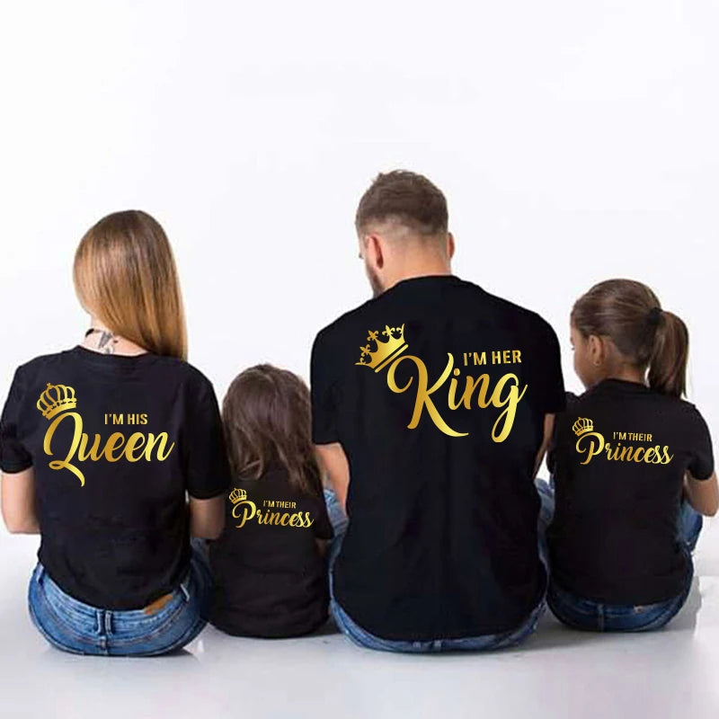 Family matching outfits T shirt Princess Prince Queen king - Buy Gifts 4 You by NX3