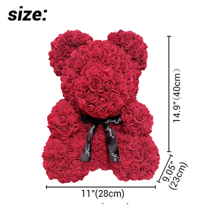 Cute Handmade Bear of Rose Artificial Flowers - Buy Gifts 4 You by NX3