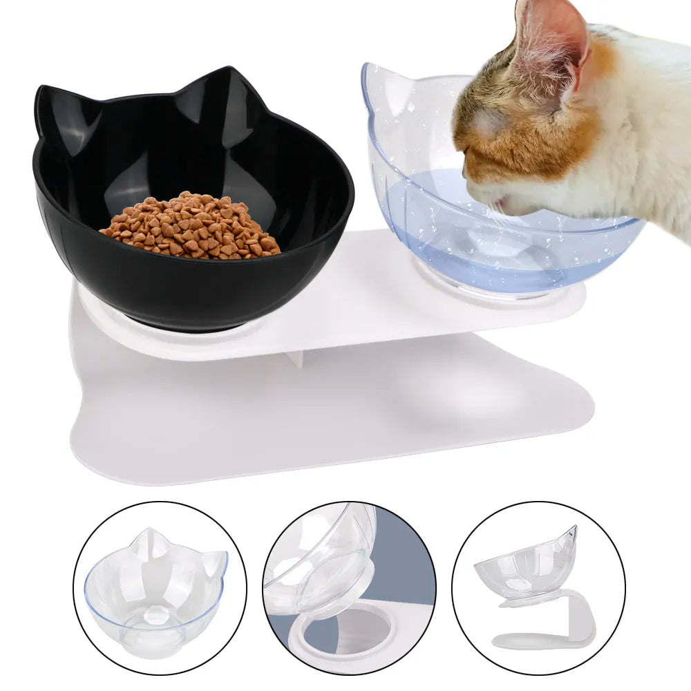 Double Bowl Pet Food Feeder With Raised Stand - Buy Gifts 4 You by NX3