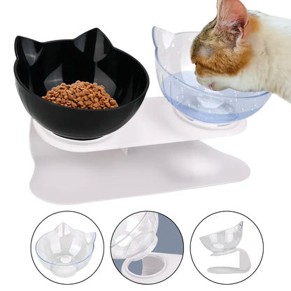 Double Bowl Pet Food Feeder With Raised Stand - Buy Gifts 4 You by NX3