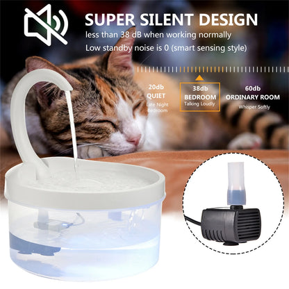 Electric Pet Water Fountain Automatic Drinking Fountain With LED Light - Buy Gifts 4 You by NX3