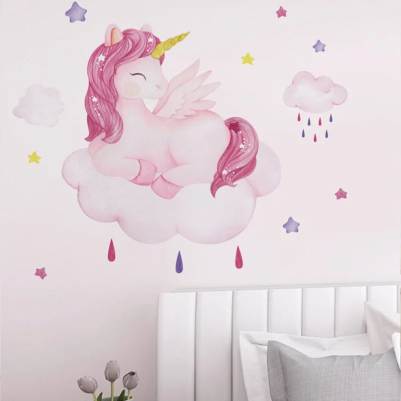 Smiling Unicorn Wall Stickers for Kids room - Buy Gifts 4 You by NX3