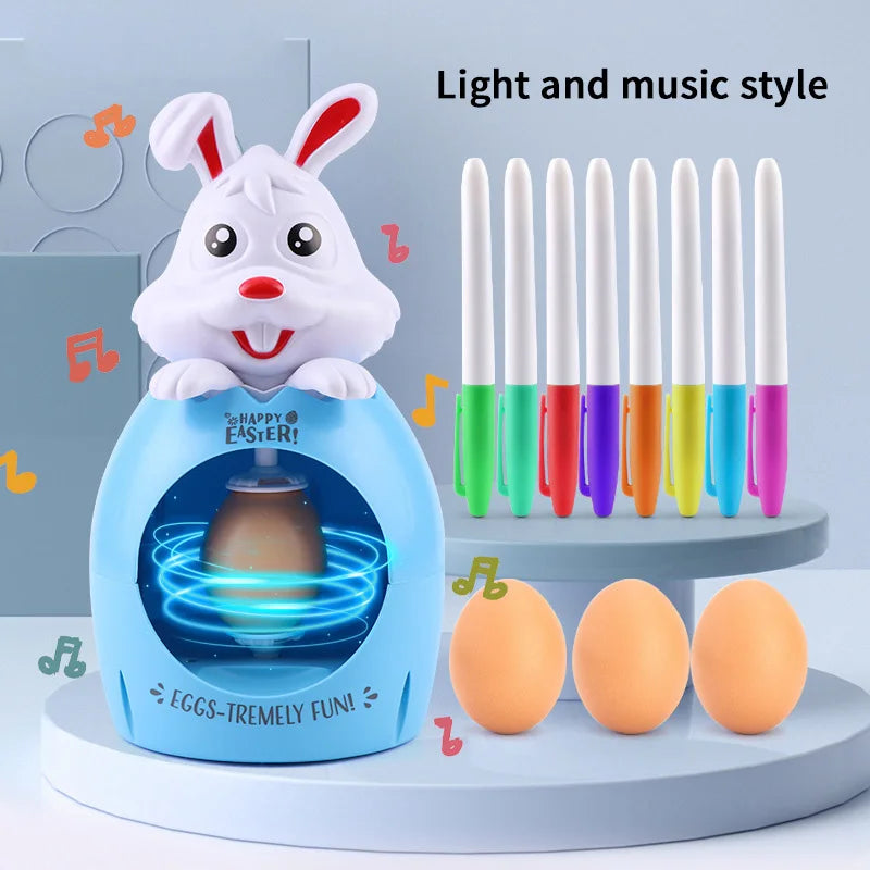 Easter Egg Diy Graffiti Electric Rotating Machine With Lights Music Painter Rabbit Egg Painting Machine - Buy Gifts 4 You by NX3