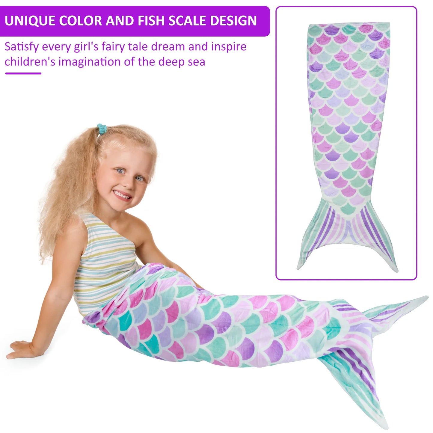 Mermaid Tail Blanket for Kids - Buy Gifts 4 You by NX3