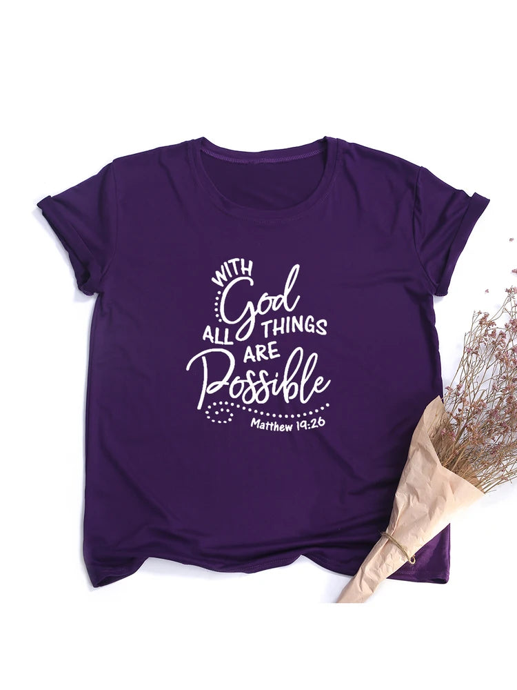 With God All Things Are Possible T Shirt - Buy Gifts 4 You by NX3