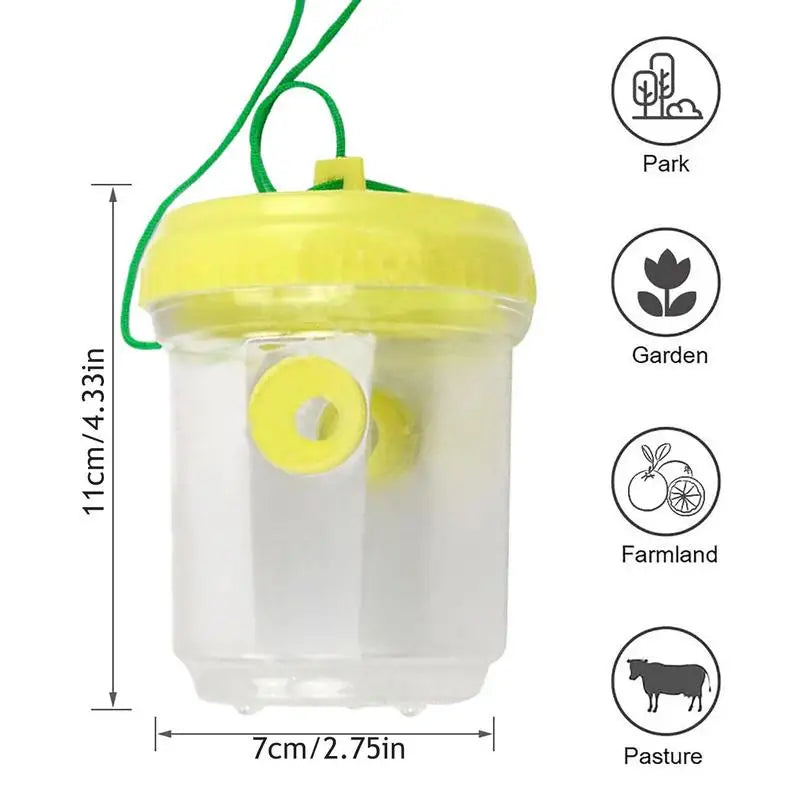 Outdoor Wasp/Bee Trap Eco Friendly Quickly & Safely Hangable for Wasps, Honeybees, Carpenter Bees & Yellow Jackets - Buy Gifts 4 You by NX3