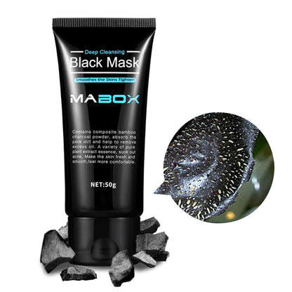 Mabox Deep Clean Blackhead Removal Mask Bamboo Charcoal Black Mask Deep Cleansing Peel Off Mask Pores Acne Treatment Oil-control - Buy Gifts 4 You by NX3