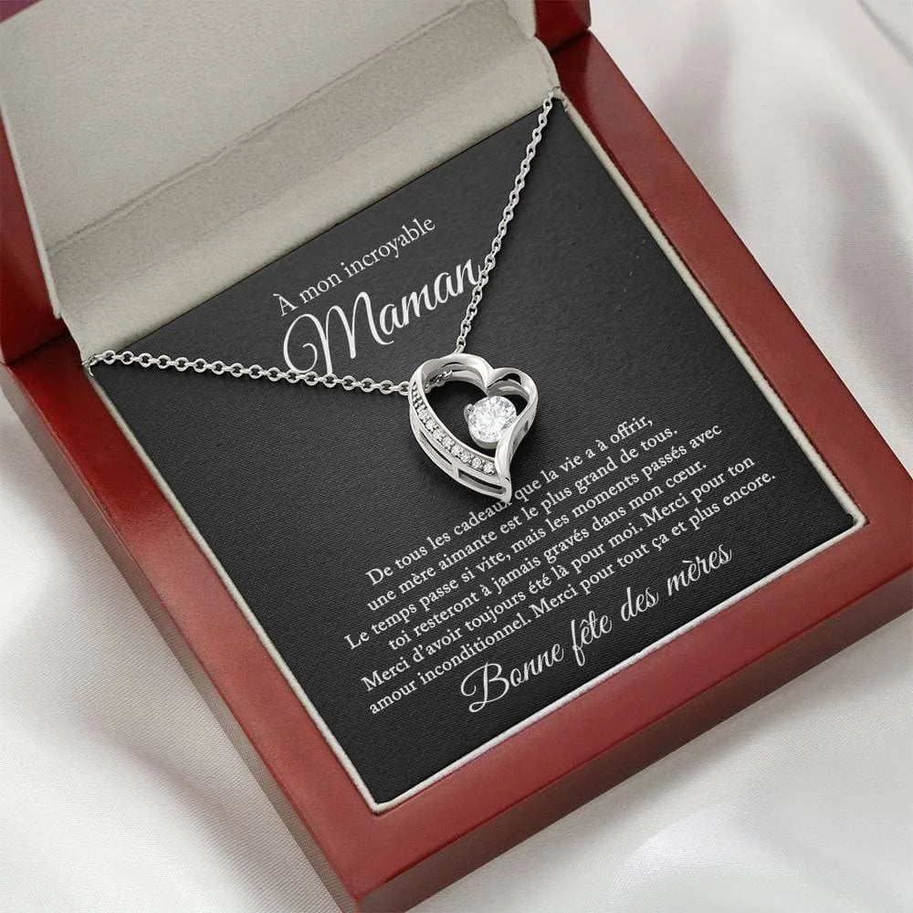 French To My Amazing Mom Gift Heart Chain Necklace Trendy Women Girl Pendant Necklaces 2023 Fashion Jewelry With Box - Buy Gifts 4 You by NX3