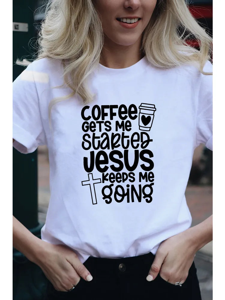 Coffee Gets Me Started Jesus Keeps Me Going - Buy Gifts 4 You by NX3