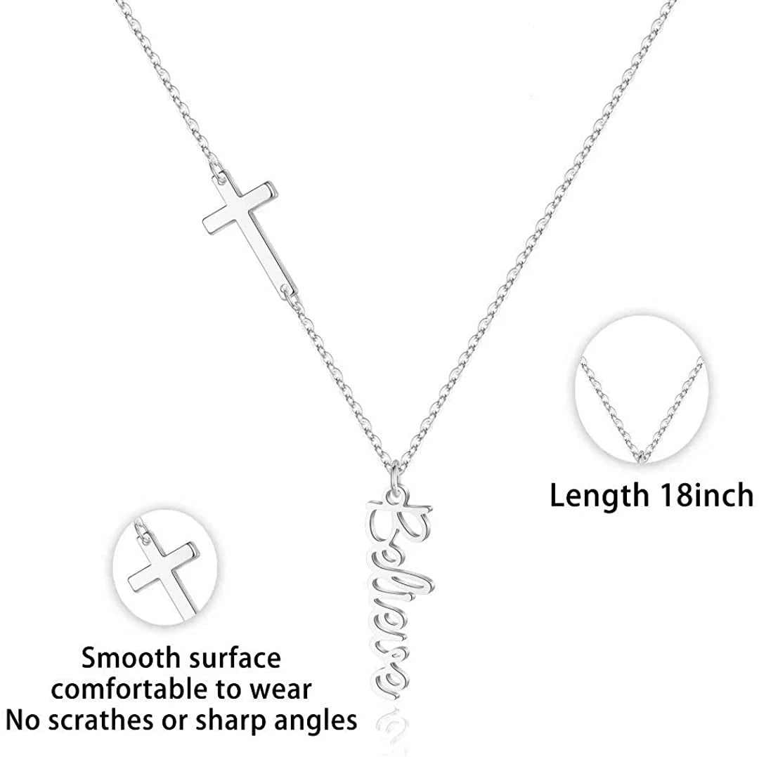 Cross Pendant Silver Color Chain Religious Gift - Buy Gifts 4 You by NX3