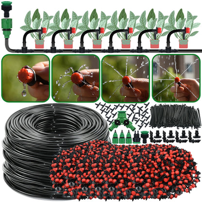 KESLA Garden 1/4'' Drip Irrigation Kit Automatic Watering System Nozzles for Farmland Bonsai Plant Flower Vegetable Greenhouse - Buy Gifts 4 You by NX3