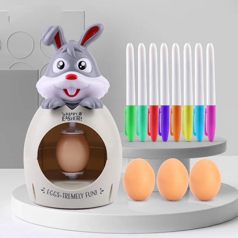 Easter Egg Diy Graffiti Electric Rotating Machine With Lights Music Painter Rabbit Egg Painting Machine - Buy Gifts 4 You by NX3