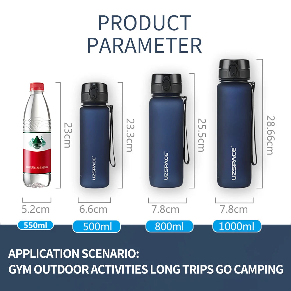 Water Bottle 500ML 1000ML BPA Free Leak Proof Portable Eco Friendly Drink Bottles - Buy Gifts 4 You by NX3