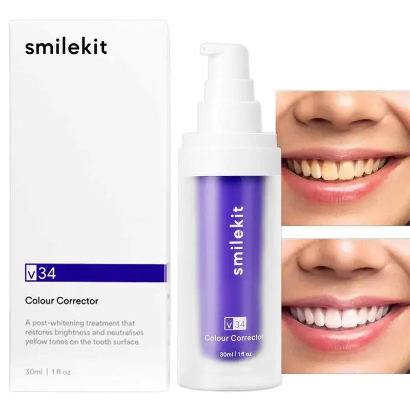 SMILEKIT Purple Whitening Toothpaste Remove Stains Reduce Yellowing Teeth Brightening - Buy Gifts 4 You by NX3