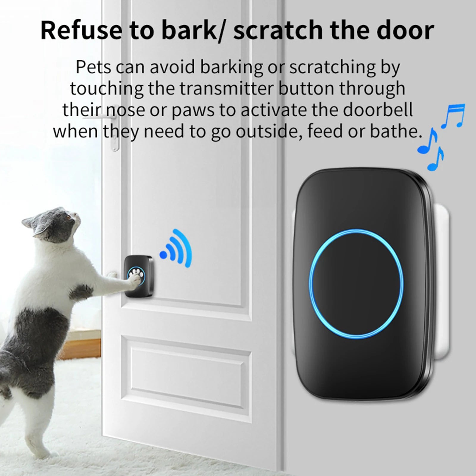 Wireless Dog Door Bell with 60 Melodies Waterproof Multipurpose Dog Bell for Communication Go Outside Pet Potty Training - Buy Gifts 4 You by NX3