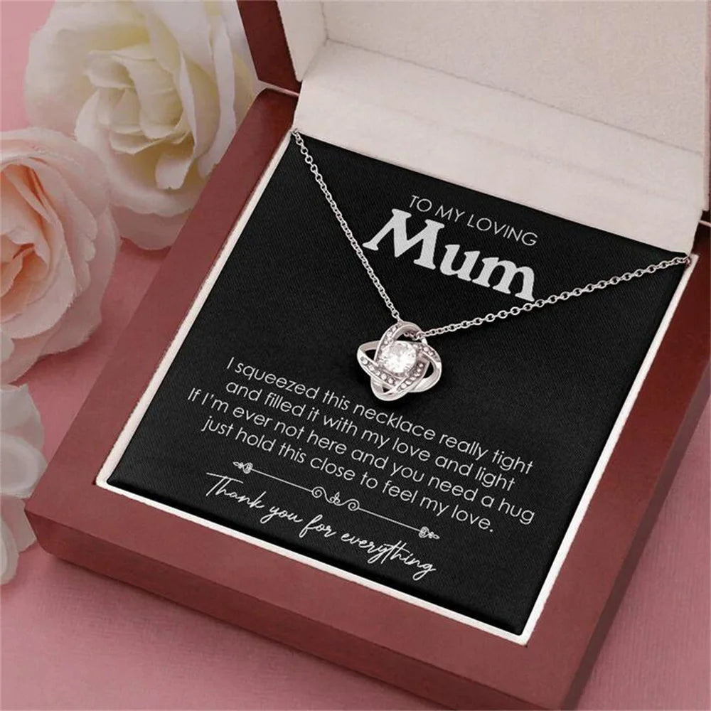 Four-leaf Clover Pendant Eternal Heart Necklace for Mother's Day Vintage Zircon Women Necklaces With Card Box 2022 Trend Gifts - Buy Gifts 4 You by NX3