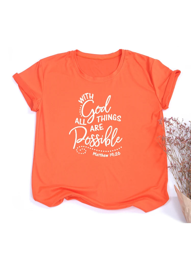 With God All Things Are Possible T Shirt - Buy Gifts 4 You by NX3