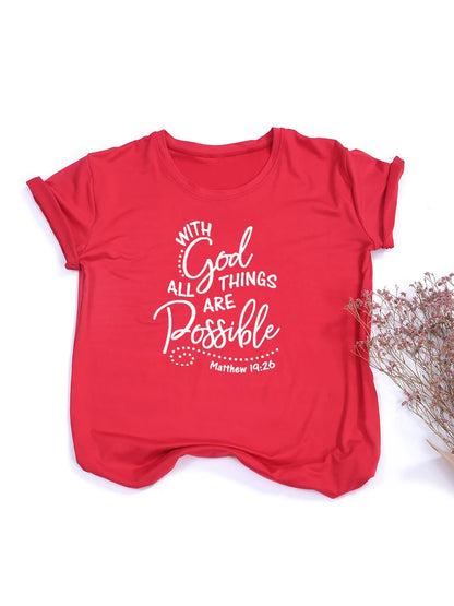 With God All Things Are Possible T Shirt - Buy Gifts 4 You by NX3