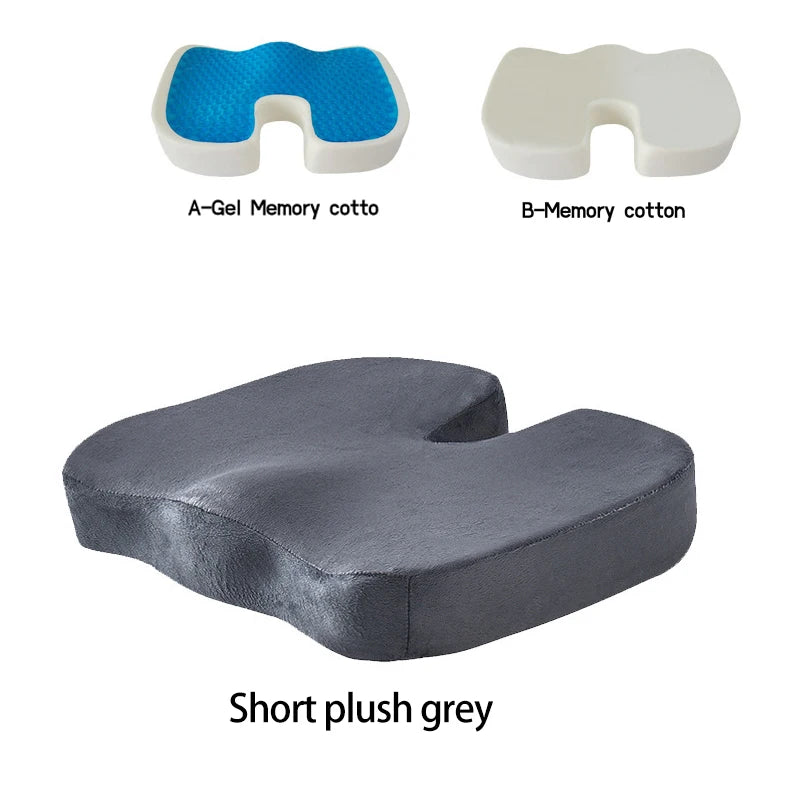 Gel Memory Foam U-shaped Seat Cushion for Long Sitting Back & Tailbone Pain Relief Gel Cushion Pad - Buy Gifts 4 You by NX3