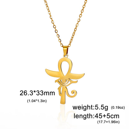 Lucktune Ankh Cross Egyptian Amulet Necklace Stainless Steel Key of Life Symbol Crucifix Pendant Necklace Women Religion Jewelry - Buy Gifts 4 You by NX3